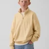 Kinderen Vintagesoft Terry Relaxed pullover met halve rits