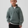 Kinderen Vintagesoft Terry Relaxed pullover met halve rits