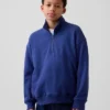Kinderen Vintagesoft Terry Relaxed pullover met halve rits
