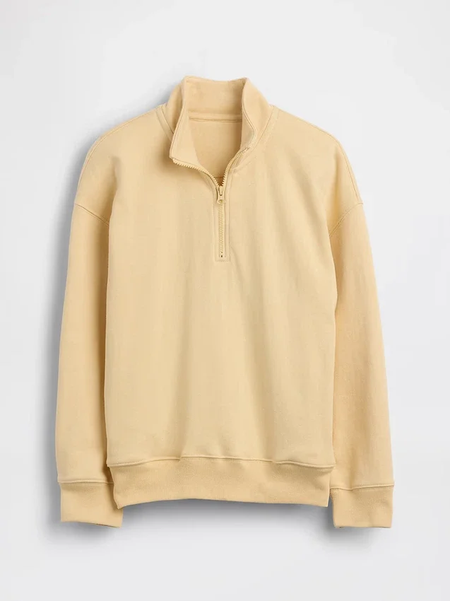 Kinderen Vintagesoft Terry Relaxed pullover met halve rits