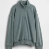 Kinderen Vintagesoft Terry Relaxed pullover met halve rits
