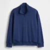 Kinderen Vintagesoft Terry Relaxed pullover met halve rits