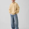 Kinderen Vintagesoft Terry Relaxed pullover met halve rits