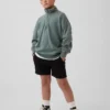 Kinderen Vintagesoft Terry Relaxed pullover met halve rits