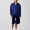 Kinderen Vintagesoft Terry Relaxed pullover met halve rits
