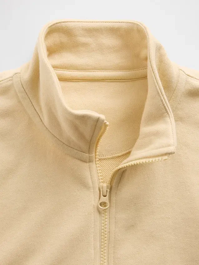 Kinderen Vintagesoft Terry Relaxed pullover met halve rits