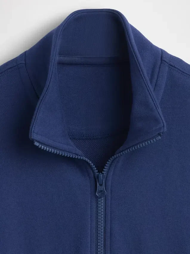Kinderen Vintagesoft Terry Relaxed pullover met halve rits