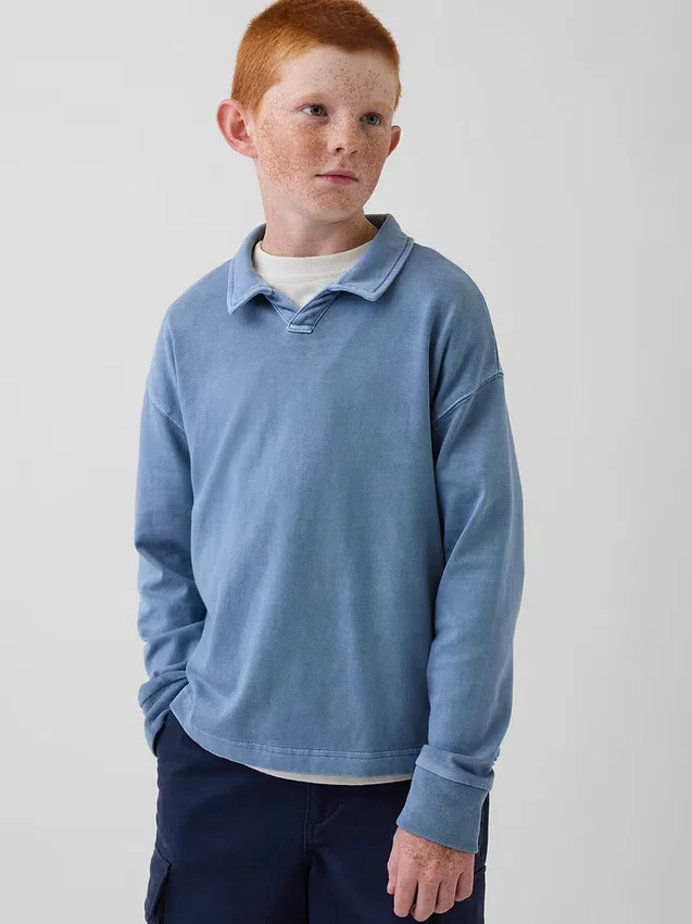Kinderen: zwaar, relaxed polo-overhemd