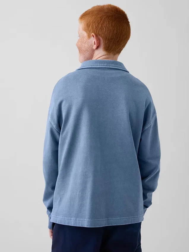 Kinderen: zwaar, relaxed polo-overhemd
