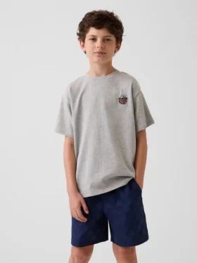 Kinderen: zwaar, relaxed T-shirt met Gap Logo