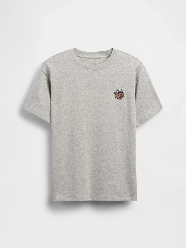 Kinderen: zwaar, relaxed T-shirt met Gap Logo