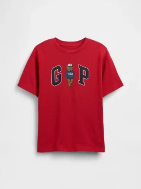 Kinderen: zwaar, relaxed T-shirt met Gap Logo
