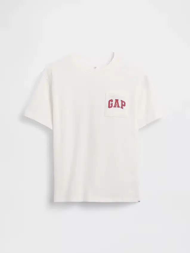 Kinderen: zwaar, relaxed T-shirt met Gap Logo