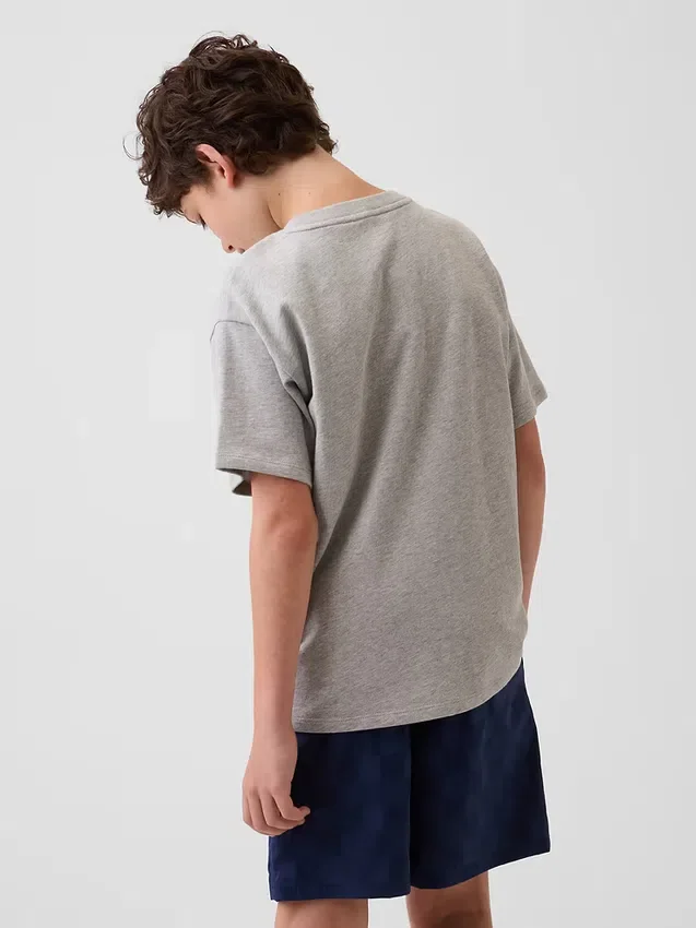 Kinderen: zwaar, relaxed T-shirt met Gap Logo