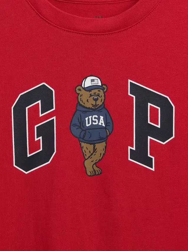 Kinderen: zwaar, relaxed T-shirt met Gap Logo