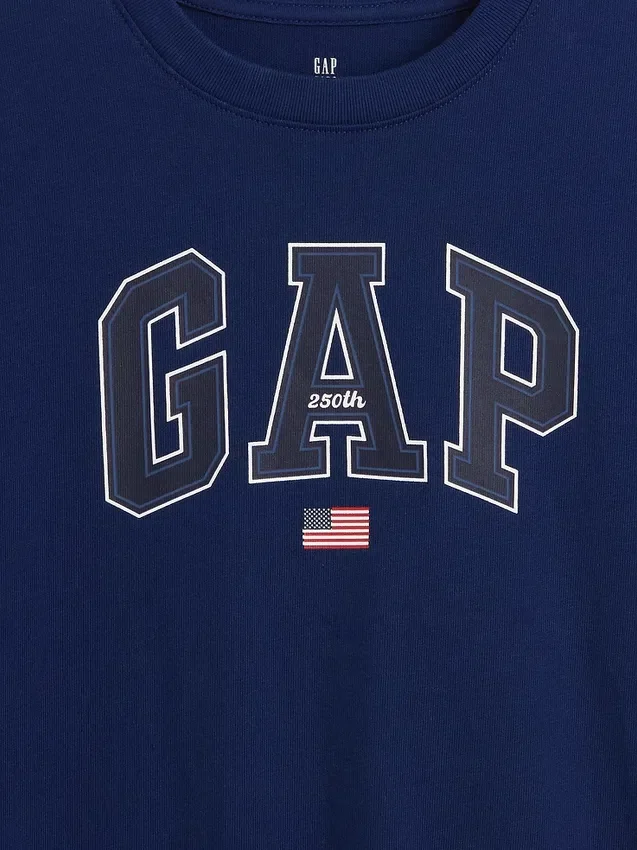 Kinderen: zwaar, relaxed T-shirt met Gap Logo