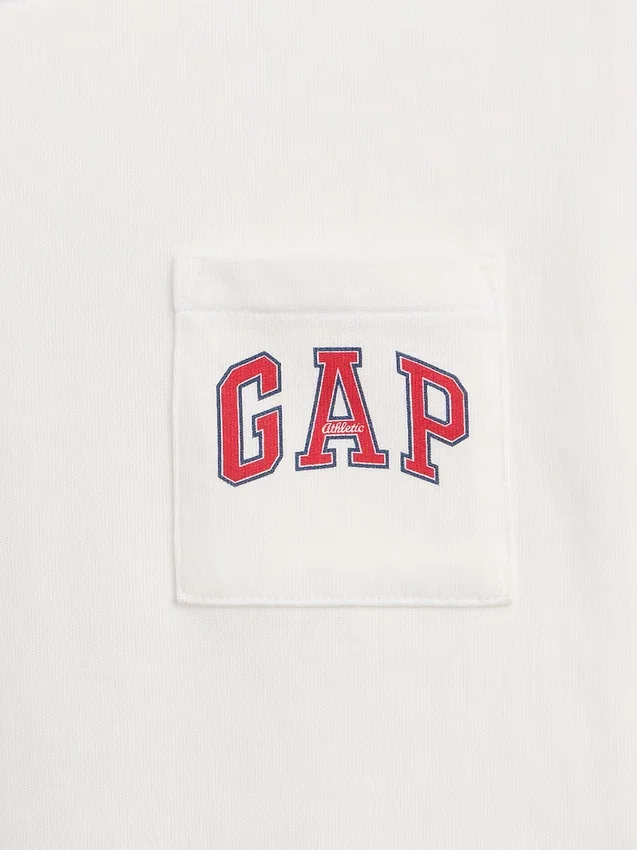 Kinderen: zwaar, relaxed T-shirt met Gap Logo