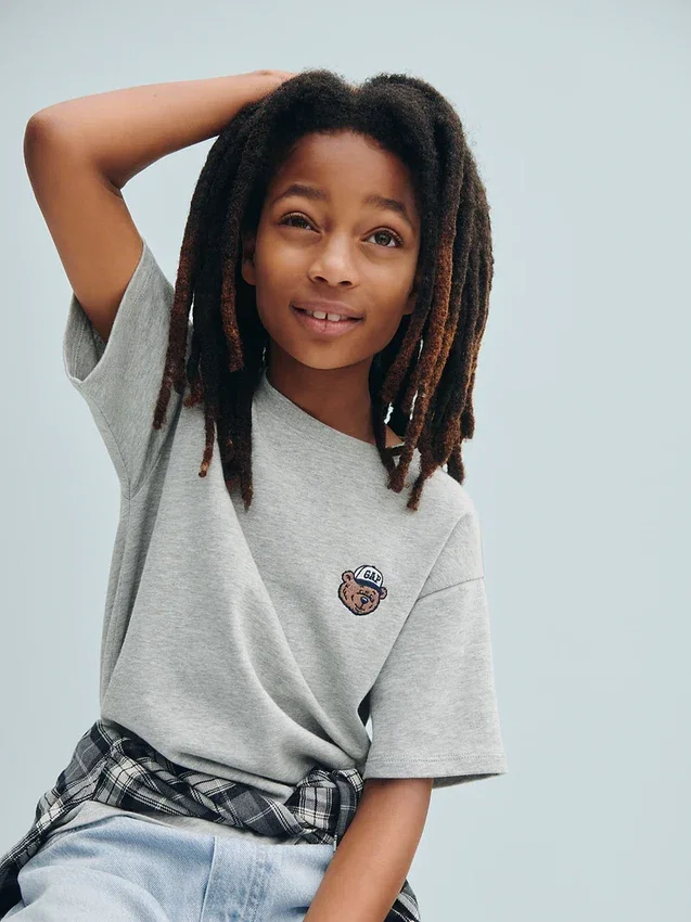Kinderen: zwaar, relaxed T-shirt met Gap Logo