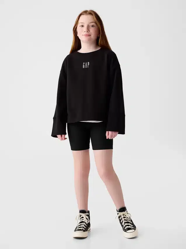 Kinderfietskorte broek met ribboord