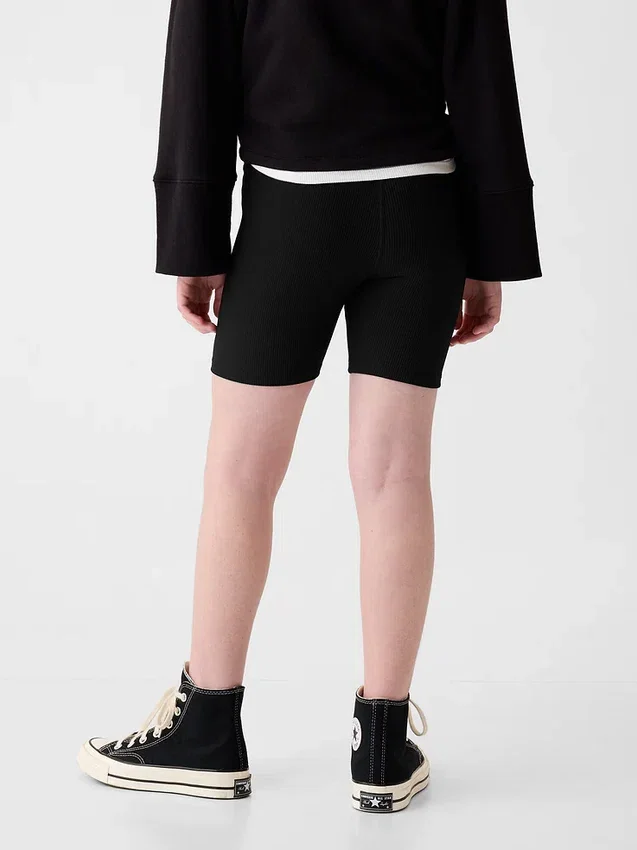 Kinderfietskorte broek met ribboord
