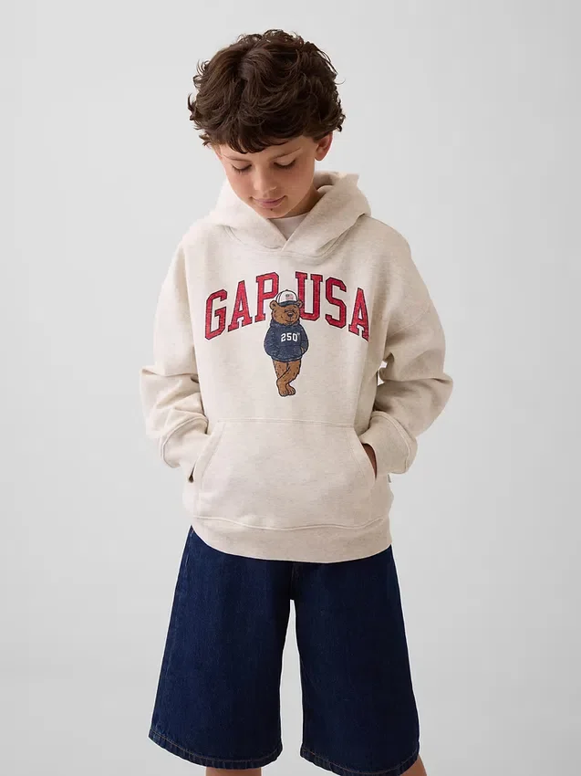 Kinderhoodie met Brannan Bear-logo van Vintagesoft