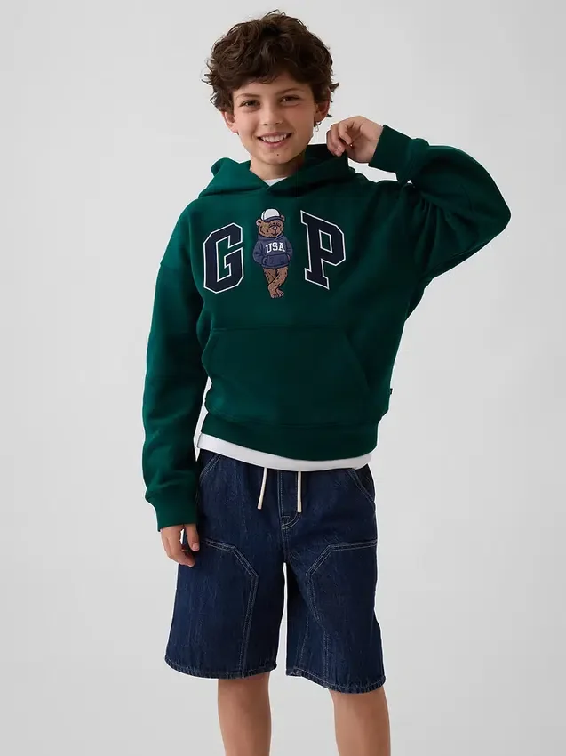 Kinderhoodie met Brannan Bear-logo van Vintagesoft