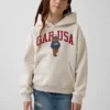 Kinderhoodie met Brannan Bear-logo van Vintagesoft