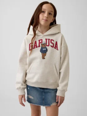 Kinderhoodie met Brannan Bear-logo van Vintagesoft