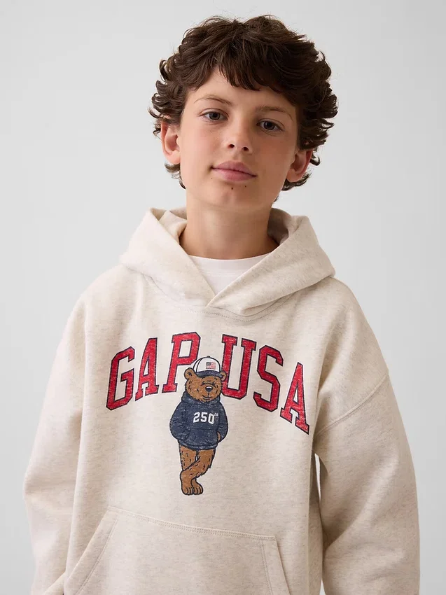 Kinderhoodie met Brannan Bear-logo van Vintagesoft