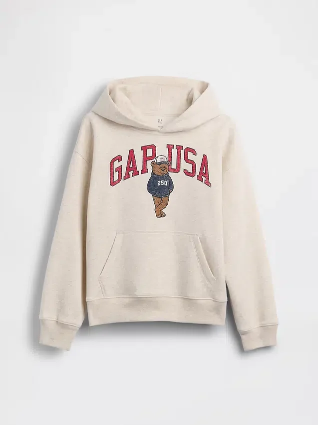 Kinderhoodie met Brannan Bear-logo van Vintagesoft