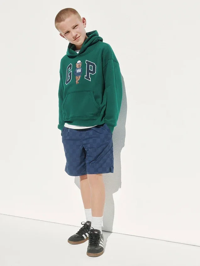 Kinderhoodie met Brannan Bear-logo van Vintagesoft