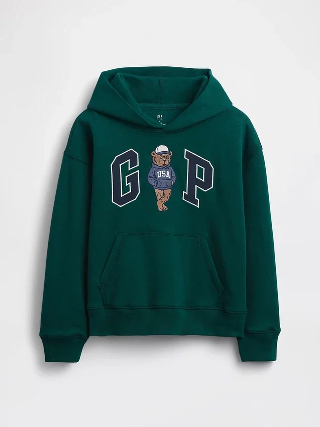 Kinderhoodie met Brannan Bear-logo van Vintagesoft