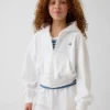 Kinderhoodie met rits, Vintagesoft-badstof en schuine pasvorm