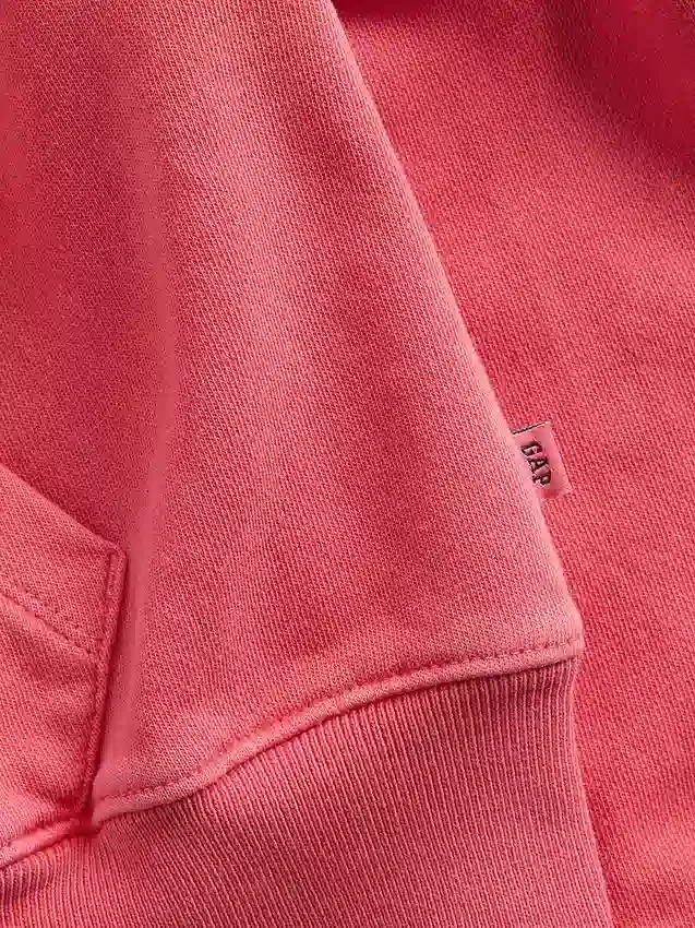 Kinderhoodie met rits, Vintagesoft-badstof en schuine pasvorm