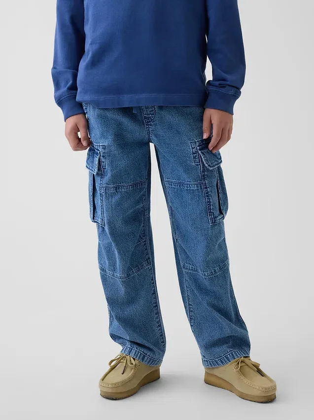 Kinderjeans met cargo-zakken