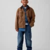 Kinderjeans met geborstelde stof in carpenter-stijl