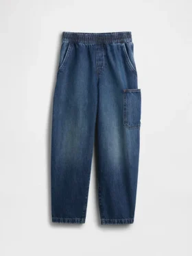 Kinderjeans met geborstelde stof in carpenter-stijl