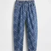 Kinderjeans met hoge taille en wijd been