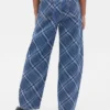 Kinderjeans met hoge taille en wijd been