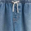 Kinderjeans met hoge taille en wijd been