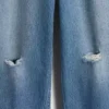 Kinderjeans met hoge taille en wijd been