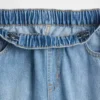 Kinderjeans met hoge taille en wijd been