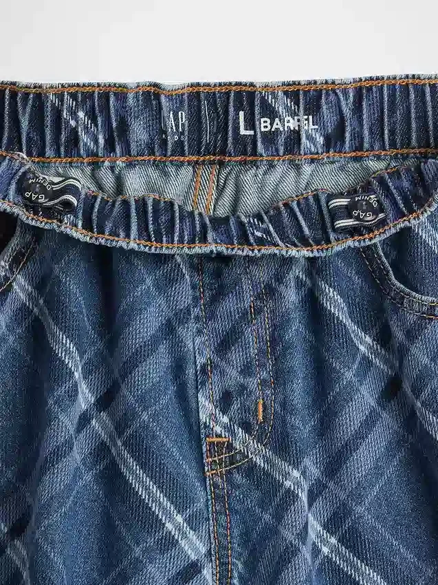 Kinderjeans met hoge taille en wijd been
