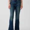 Kinderjeans met hoge taille en wijde pijpen in jaren '70-stijl