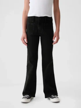Kinderjeans met hoge taille en wijde pijpen in jaren ’70-stijl