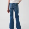 Kinderjeans met hoge taille en wijde pijpen in jaren '70-stijl