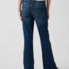 Kinderjeans met hoge taille en wijde pijpen in jaren '70-stijl
