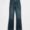 Kinderjeans met hoge taille en wijde pijpen in jaren '70-stijl