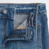Kinderjeans met hoge taille en wijde pijpen in jaren '70-stijl