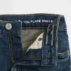 Kinderjeans met hoge taille en wijde pijpen in jaren '70-stijl